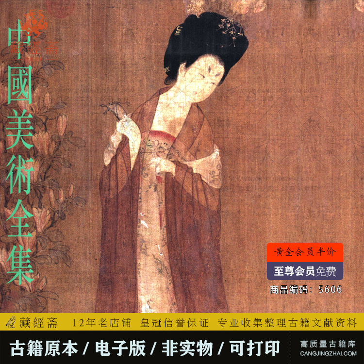 中国美术全集（全60册） 绘画雕塑书法篆刻建筑艺术 pdf电子版下载 5606