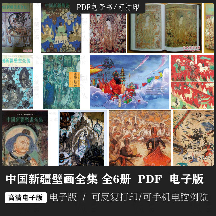 中国新疆壁画全集 全6册 中国美术分类全集 电子版 5567
